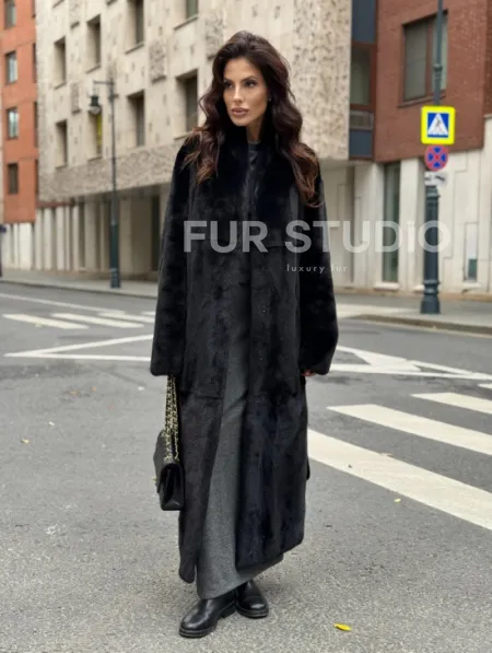 Шуба норковая черная 