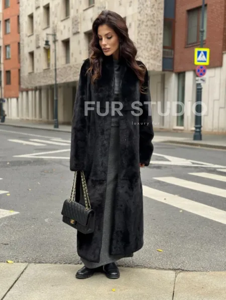 Шуба норковая черная 