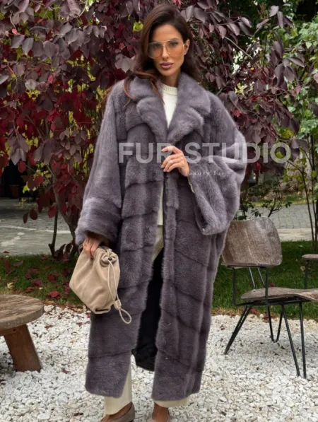 Норковая шуба оверсайз - фото 0