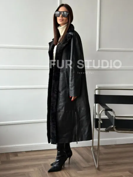 Дубленка из натуральной овчины астраган - фото 9