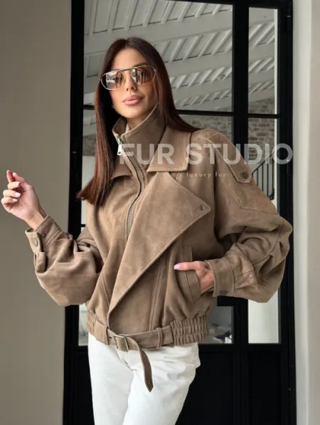 Куртка - бомбер весенняя оверсайз - фото 23