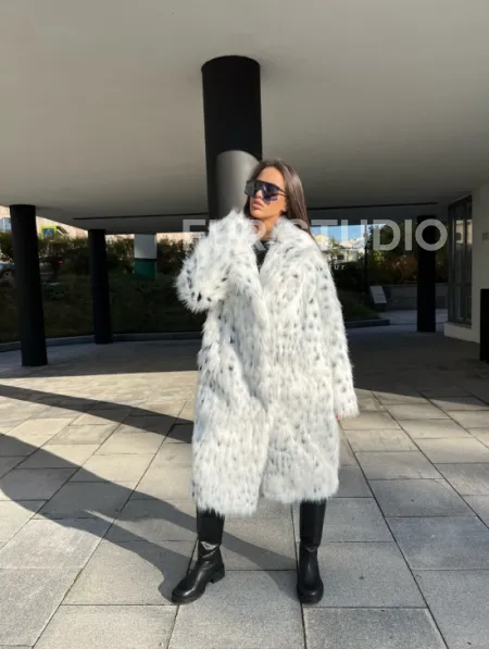 Шуба из экомеха под рысь - фото 8