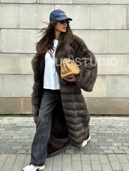 Шуба из меха баргузинского соболя - фото 11