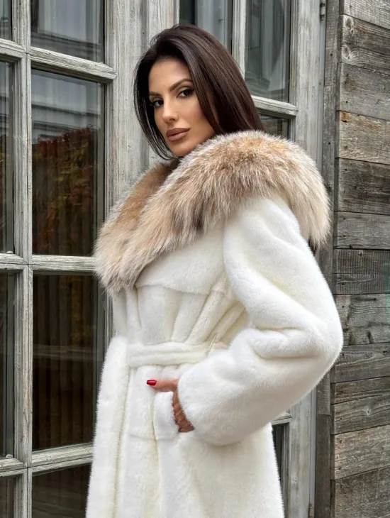 Шуба Халат из норки 