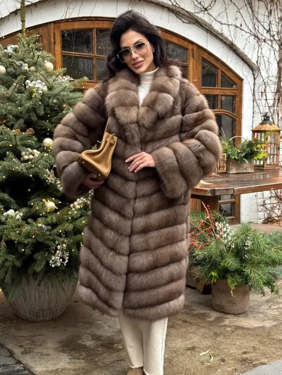 Манто из меха куницы - фото 7