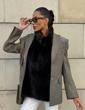 Норковая манишка женская - фото 9