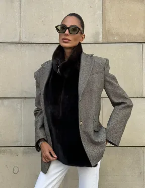 Норковая манишка женская - фото 10