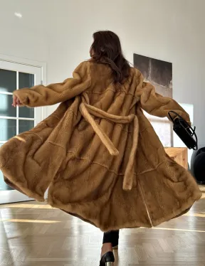 Золотая норковая шуба - фото 10