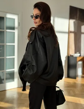 Черная кожаная куртка - фото 2