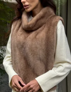 Манишка меховая из норки - фото 1