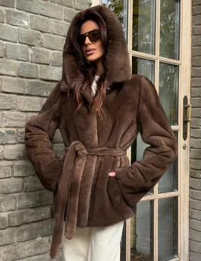 Шуба автоледи с капюшоном - фото 7