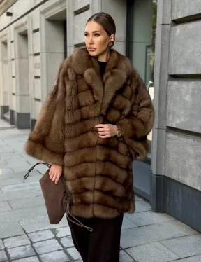 Шуба из куницы оверсайз - фото 10