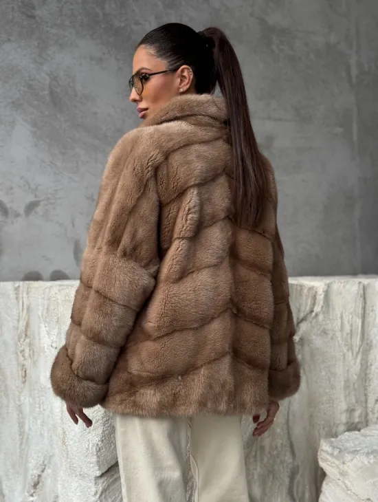 Норковая автоледи - цвет пастель - фото 11