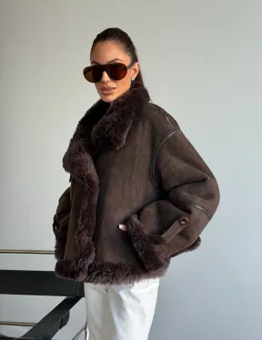 Женская двухсторонняя дубленка - фото 13