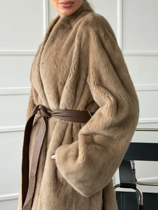 Норковое меховое пальто для женщин - фото 2