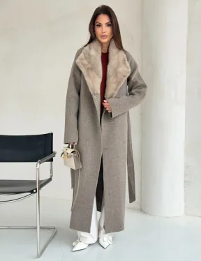 Пальто женское с норкой - фото 11