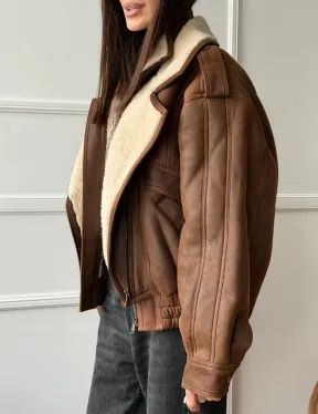 Молодежная куртка - дубленка из овчины - фото 3