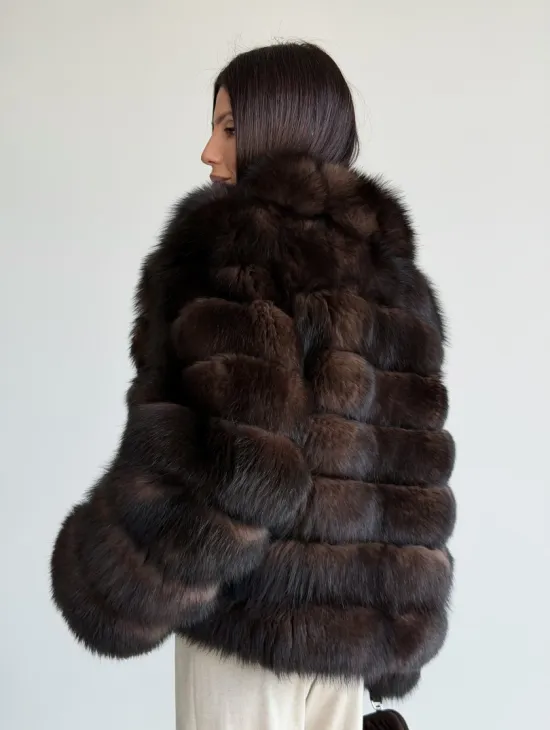 Шуба песцовая под соболь - фото 11