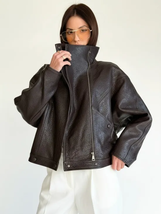 Женская кожаная куртка - фото 7