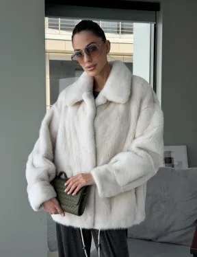 Модная женская норковая куртка - фото 14