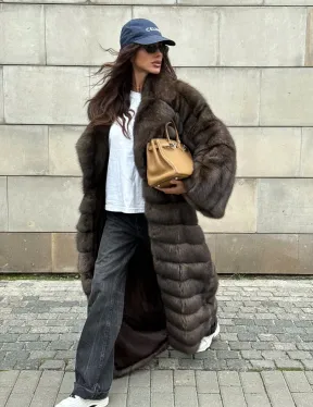 Шуба из меха баргузинского соболя - фото 11